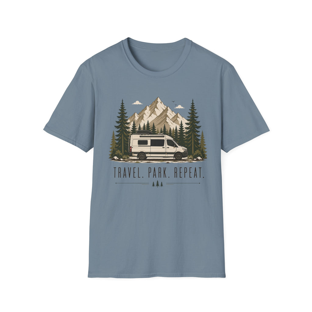 Travel Park Repeat with Van T-shirt