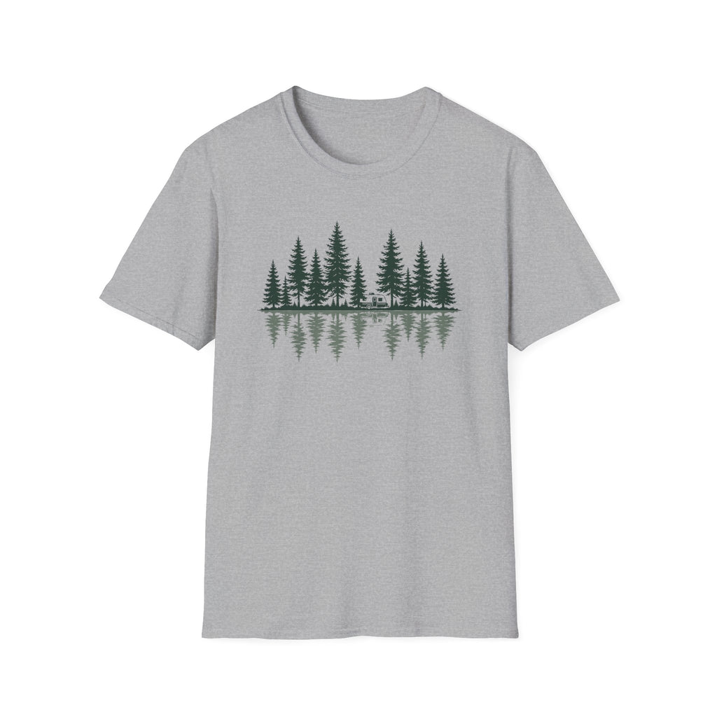 Pine Forest Reflection Trailer T‑Shirt