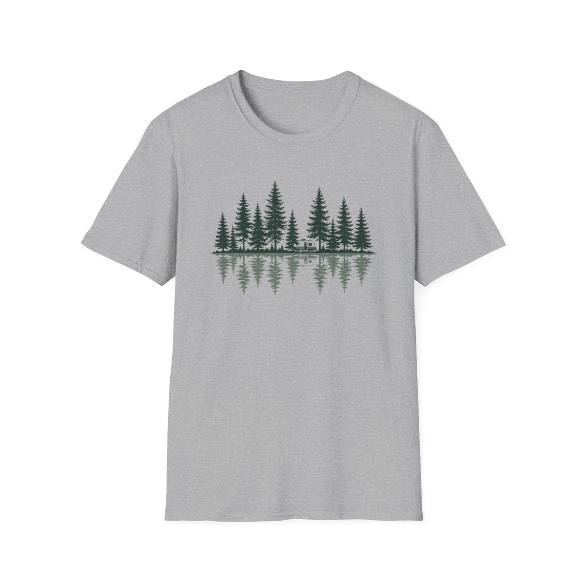 Pine Forest Reflection Trailer T‑Shirt