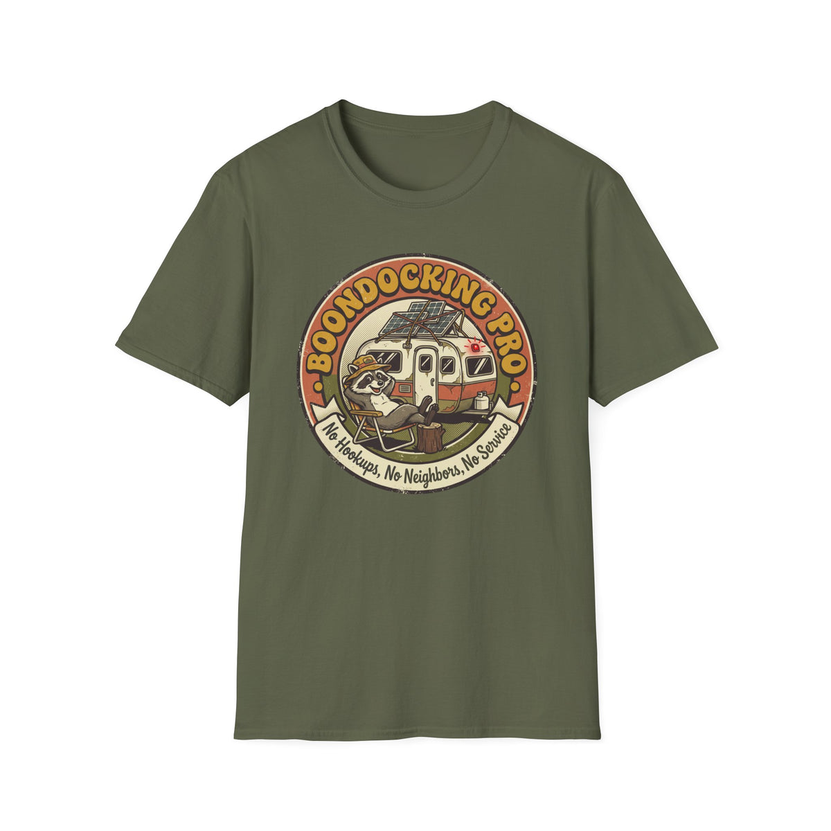 Boondocking Pro Camper Raccoon T-shirt