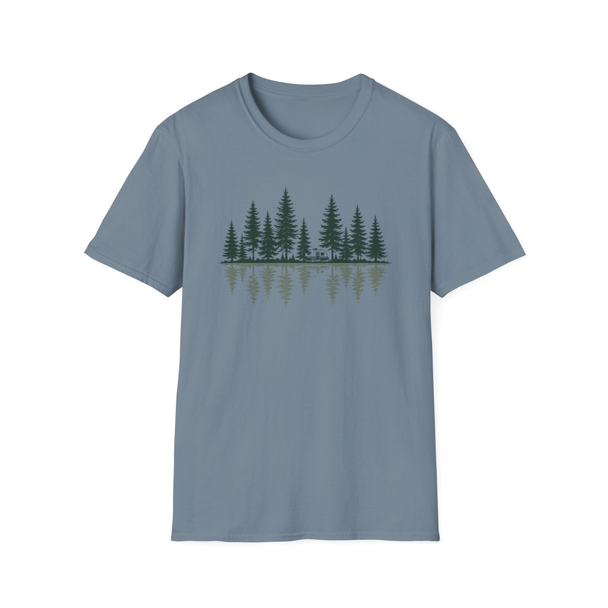 Pine Forest Reflection Trailer T‑Shirt