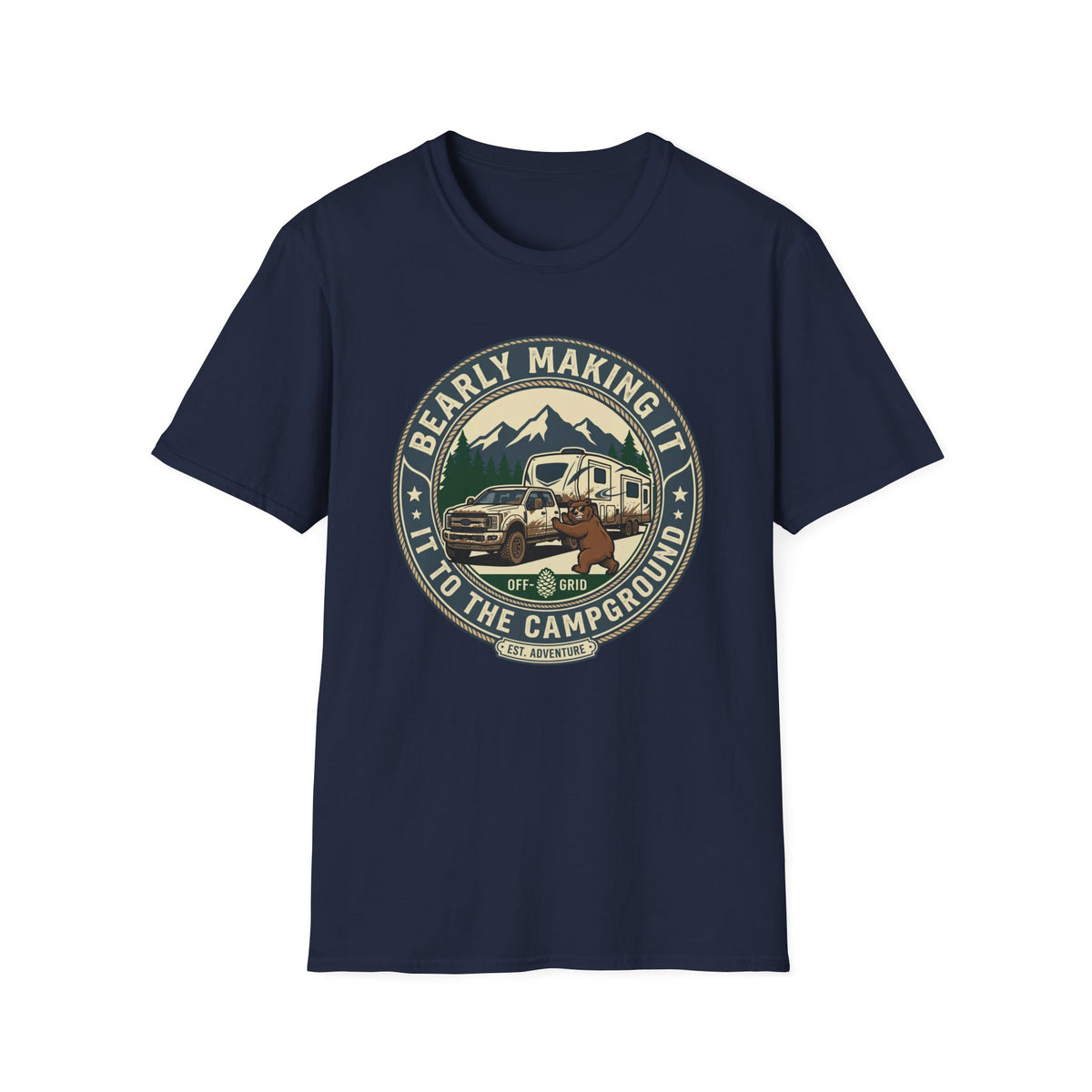 Beary Making It To The Campground 5th Wheel T-Shirt