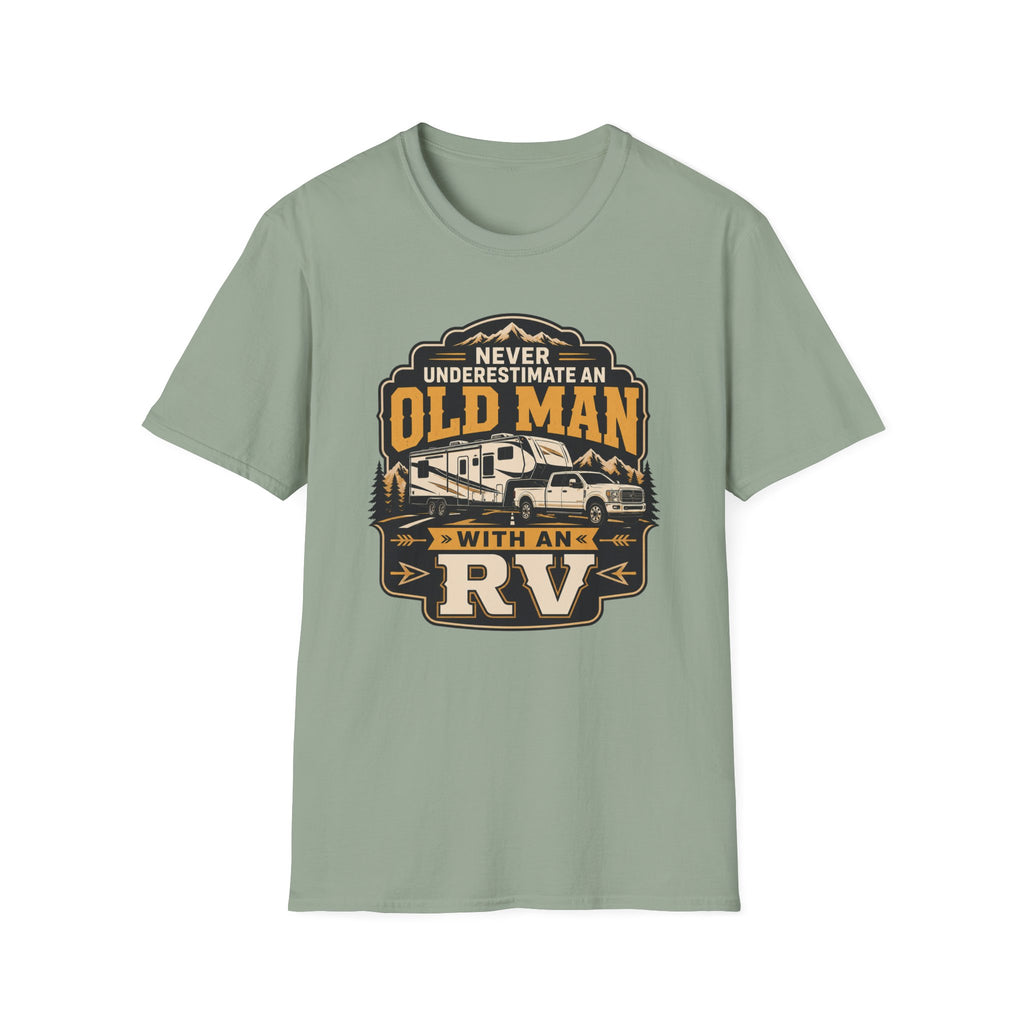 Never Underestimate an Old Man with RV 5th Wheel T-Shirt